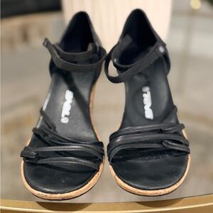 Teva Black Strappy Sandals